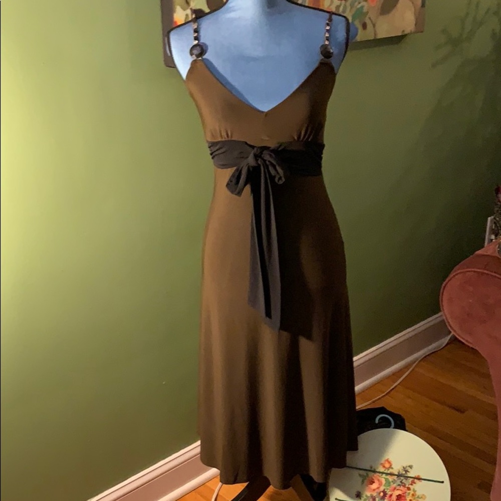 Brown Poly blend Dress